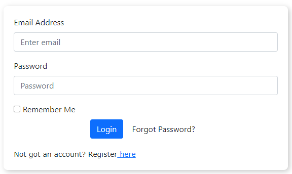 Enter your registered email address and password